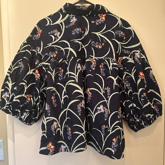 Anthropologie Maeve floral Bubble-Sleeve Blouse sz 3X--SOLD OUT on Anthro site - Picture 11 of 13